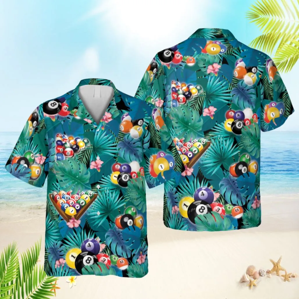 3d Billards Hawaii Shirt, Beach Shirt For Billards Lovers