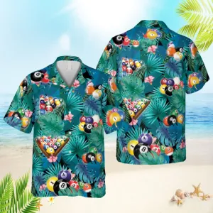 3d Billards Hawaii Shirt, Beach Shirt For Billards Lovers
