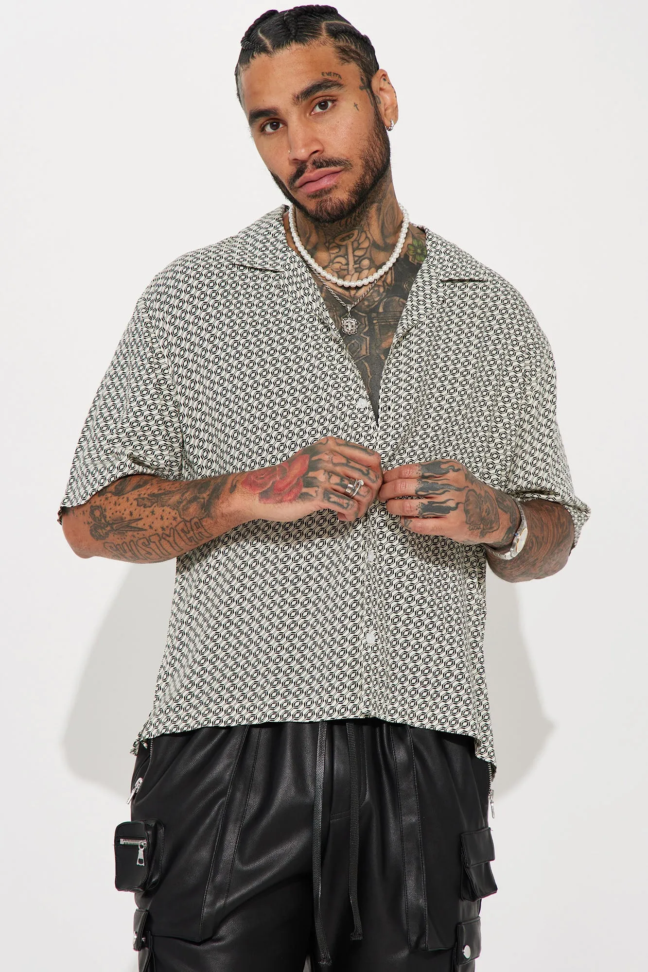 All Day Short Sleeve Button Up - Multi Color