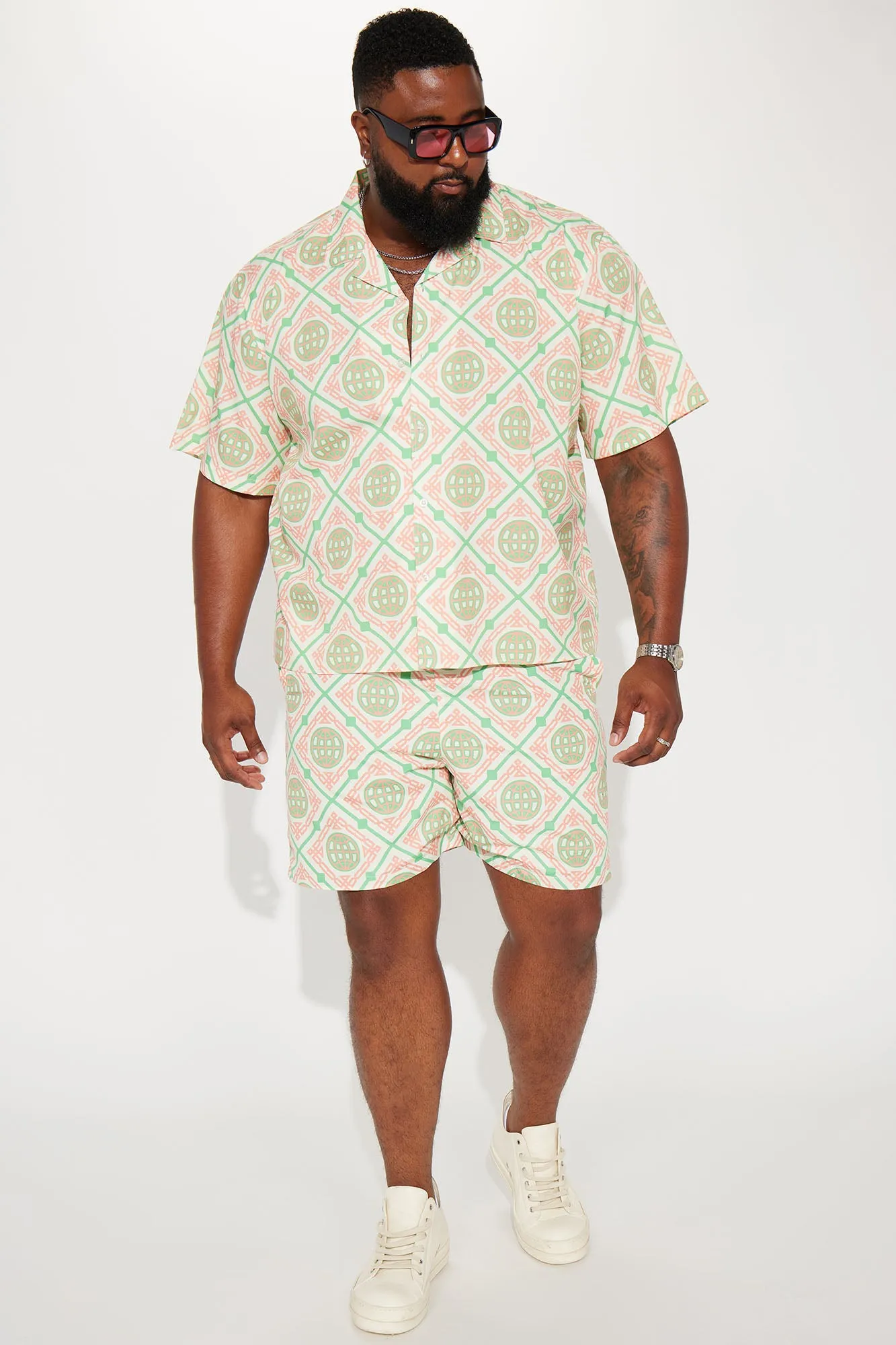 All Good Short Sleeve Button Up Shirt - Multi Color