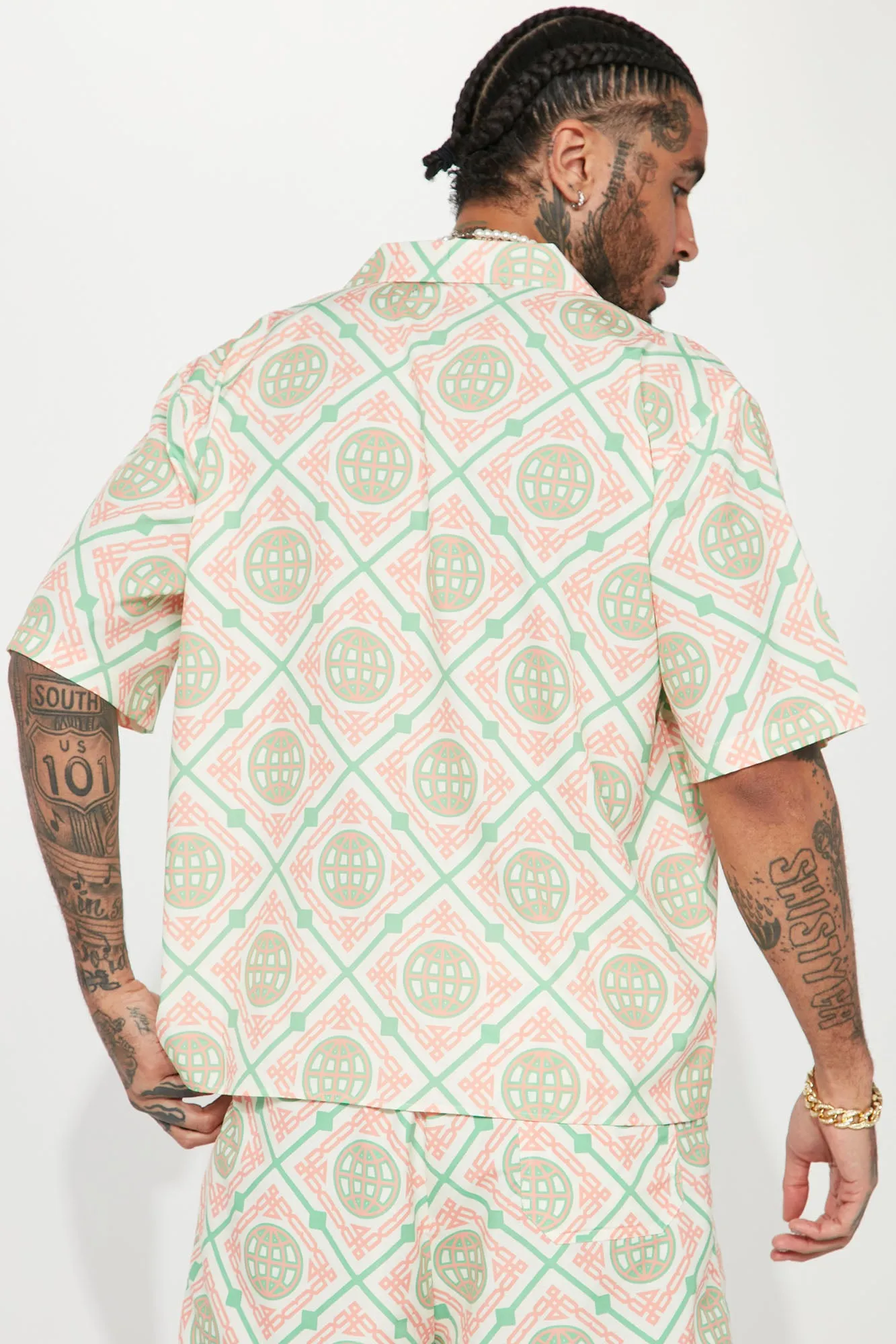 All Good Short Sleeve Button Up Shirt - Multi Color