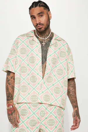 All Good Short Sleeve Button Up Shirt - Multi Color