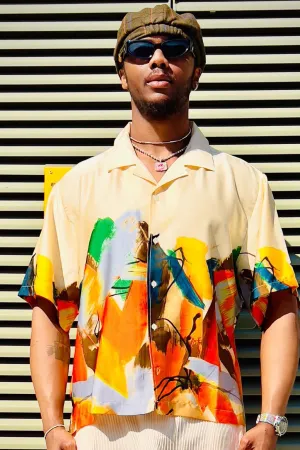Art Of The Hustle Button Up Shirt - Multi Color