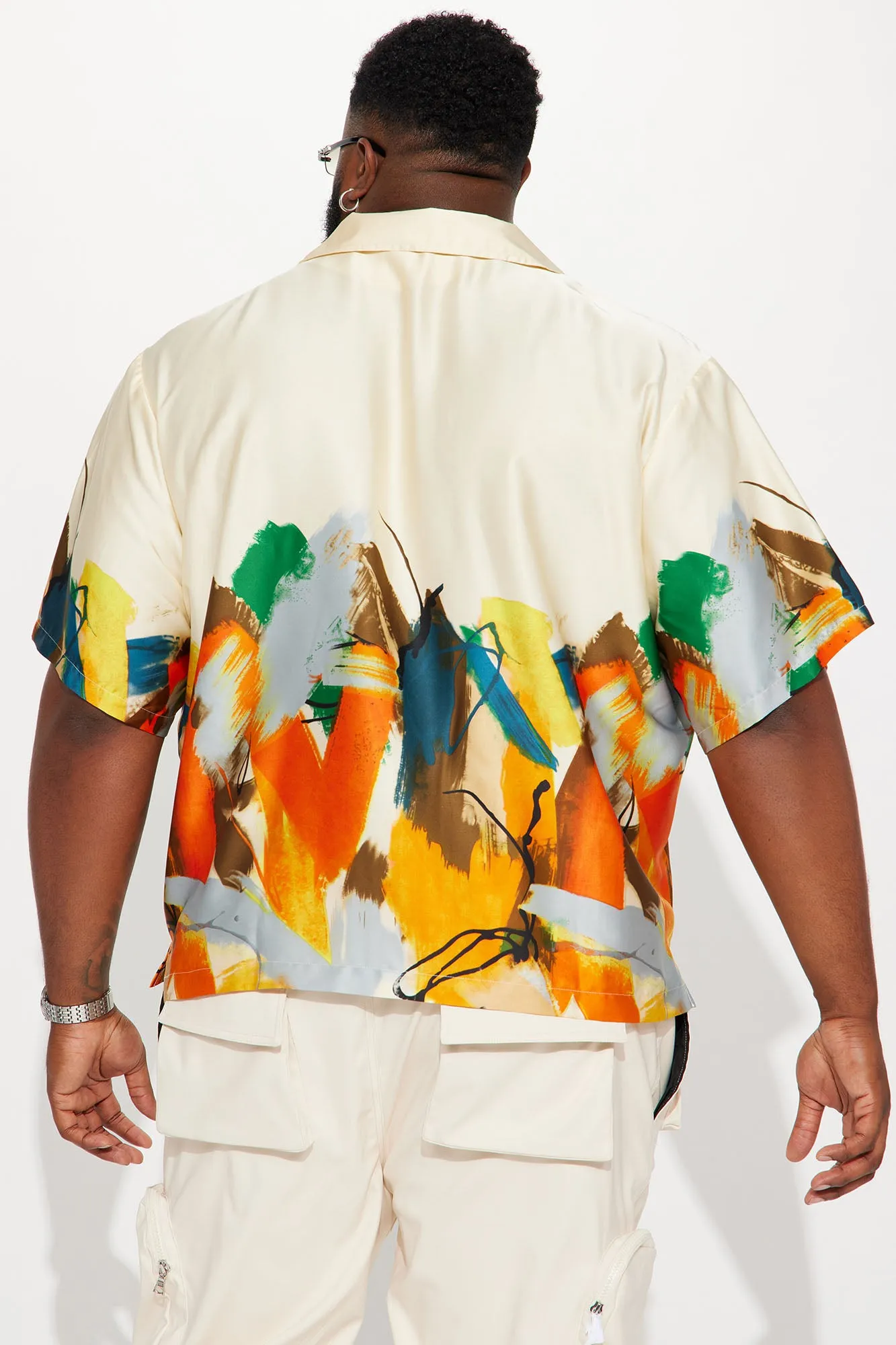 Art Of The Hustle Button Up Shirt - Multi Color