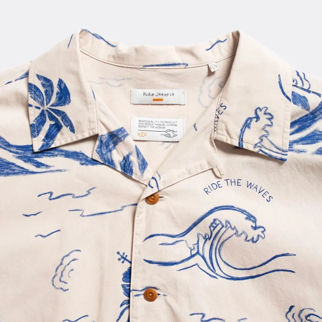 Arvid Waves Hawaii Shirt (Ecru)