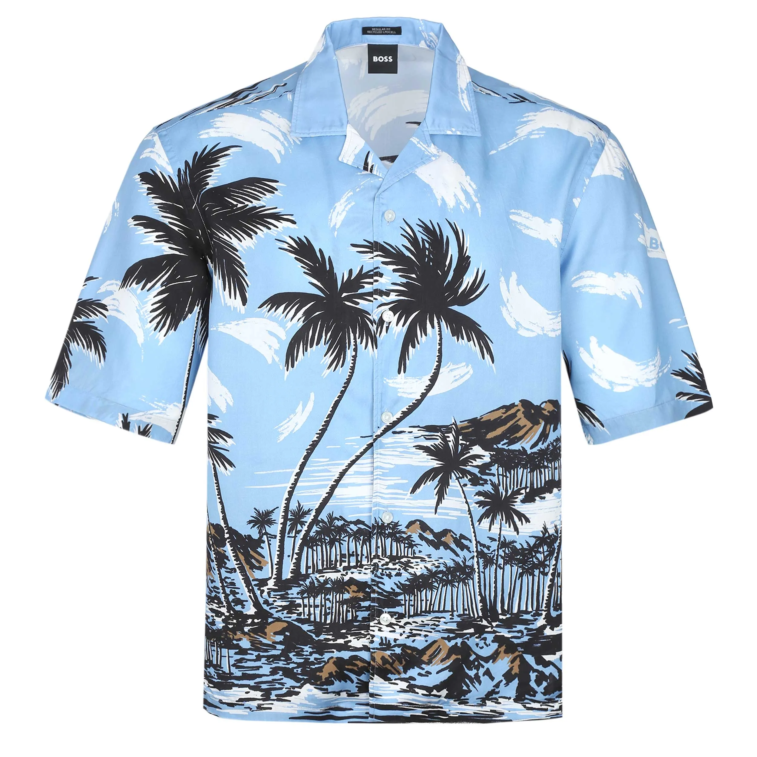 BOSS Lars O SS Shirt in Open Blue