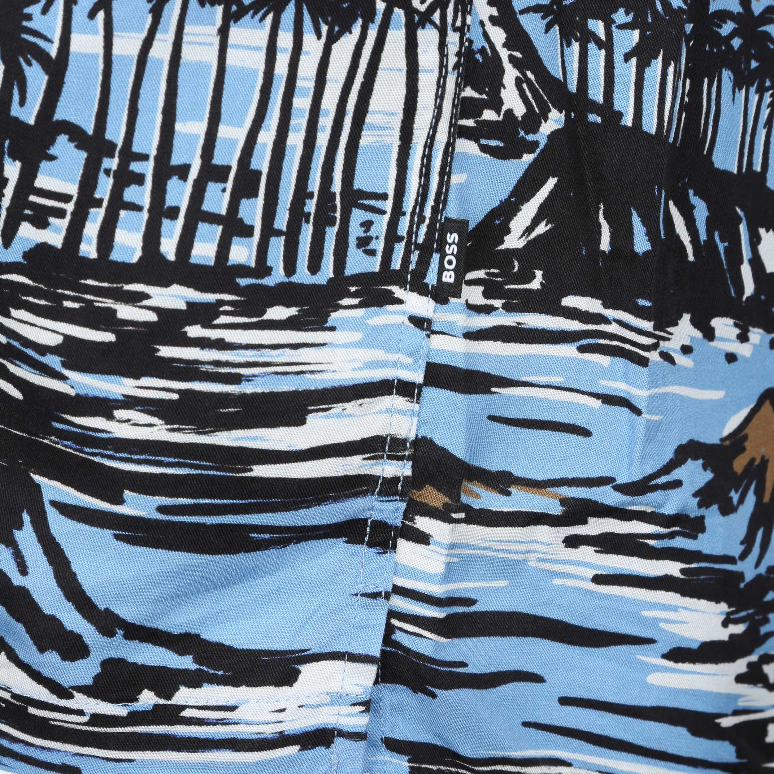 BOSS Lars O SS Shirt in Open Blue