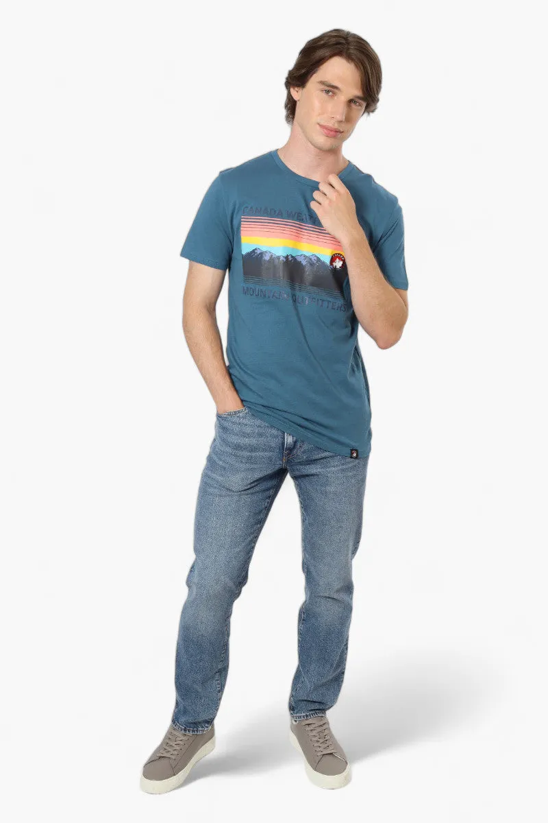 Canada Weather Gear Mountain Print Tee - Blue