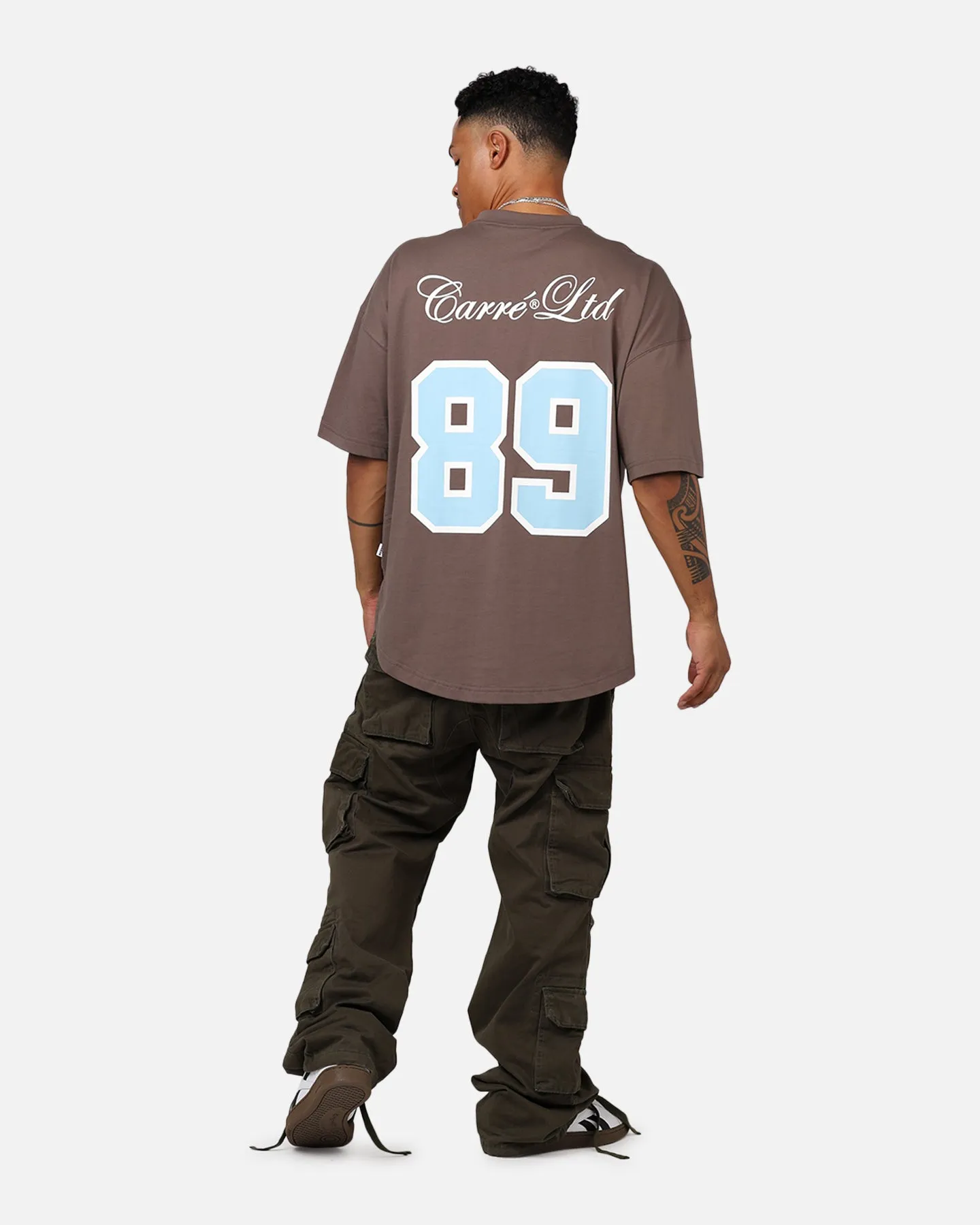 Carre Hitta Grid Iron T-Shirt Brown