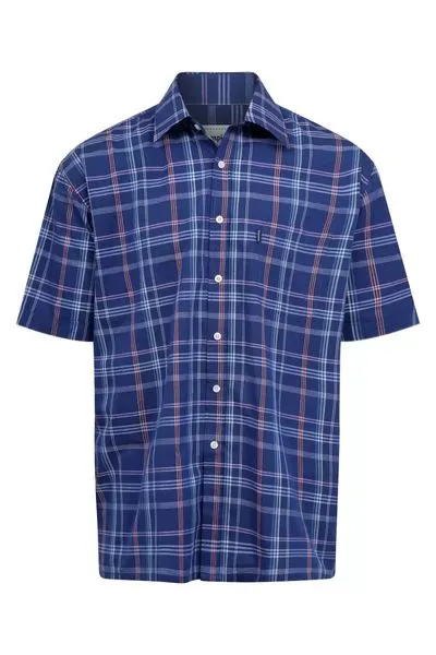 CHAMPION SHORT SLEEVE CHECK 3103 WHITBY-BLUE