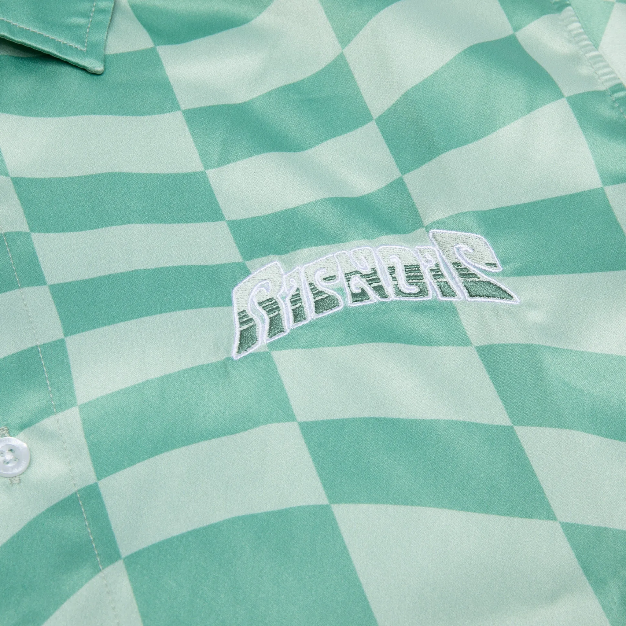 Checked Short Sleeve Button Up (Olive/Pine)