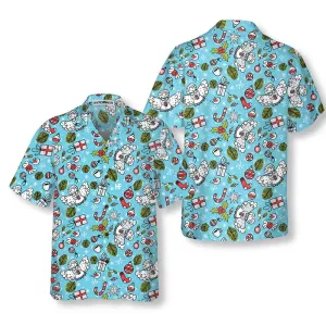Christmas Pattern With Angel Christmas Hawaiian Shirt, Best Gift For Christmas Day