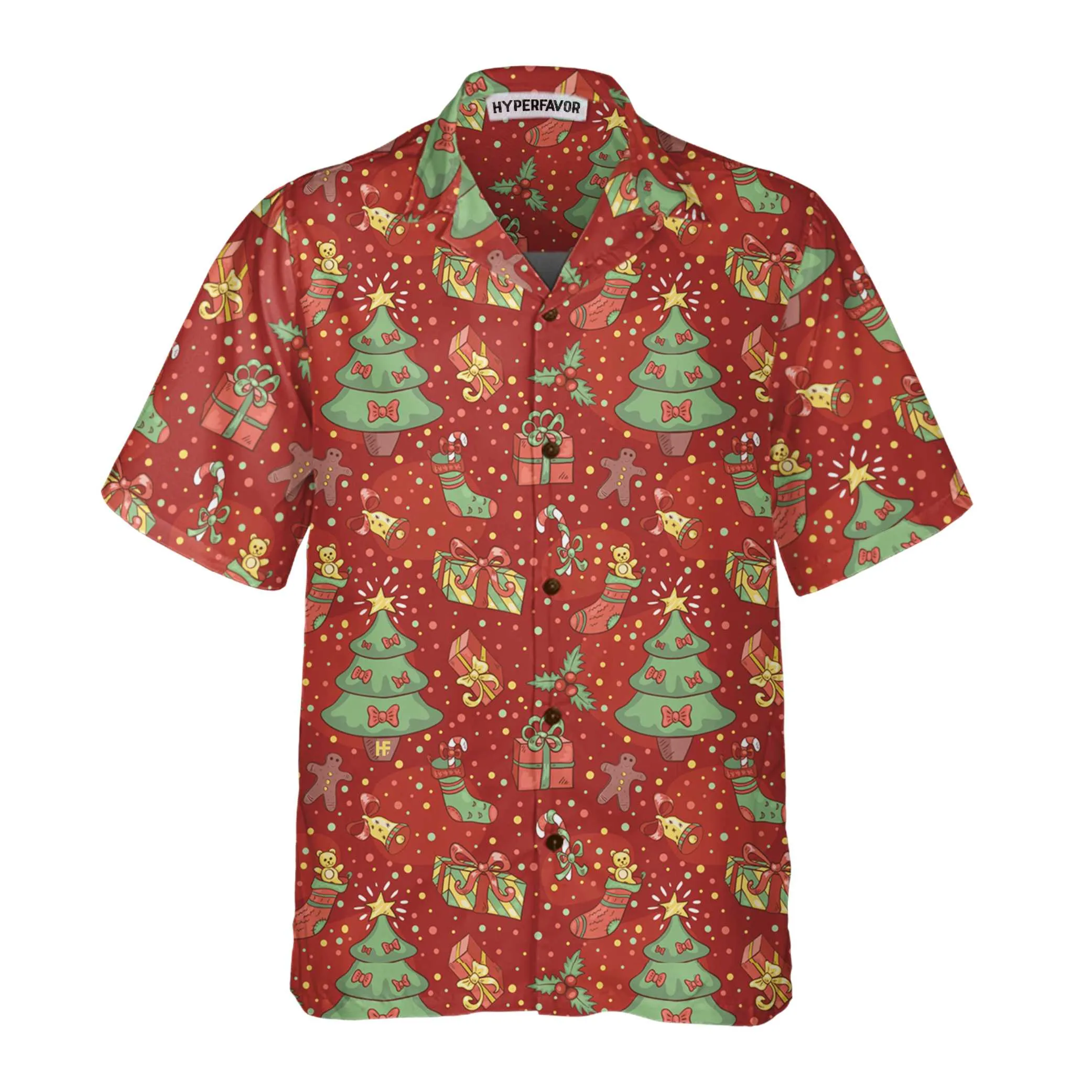 Christmas Pattern With Confetti Hawaiian Shirt, Festive Christmas Hawaiian Shirt