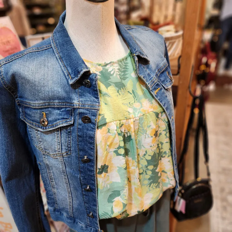 Crinkle Floral Top