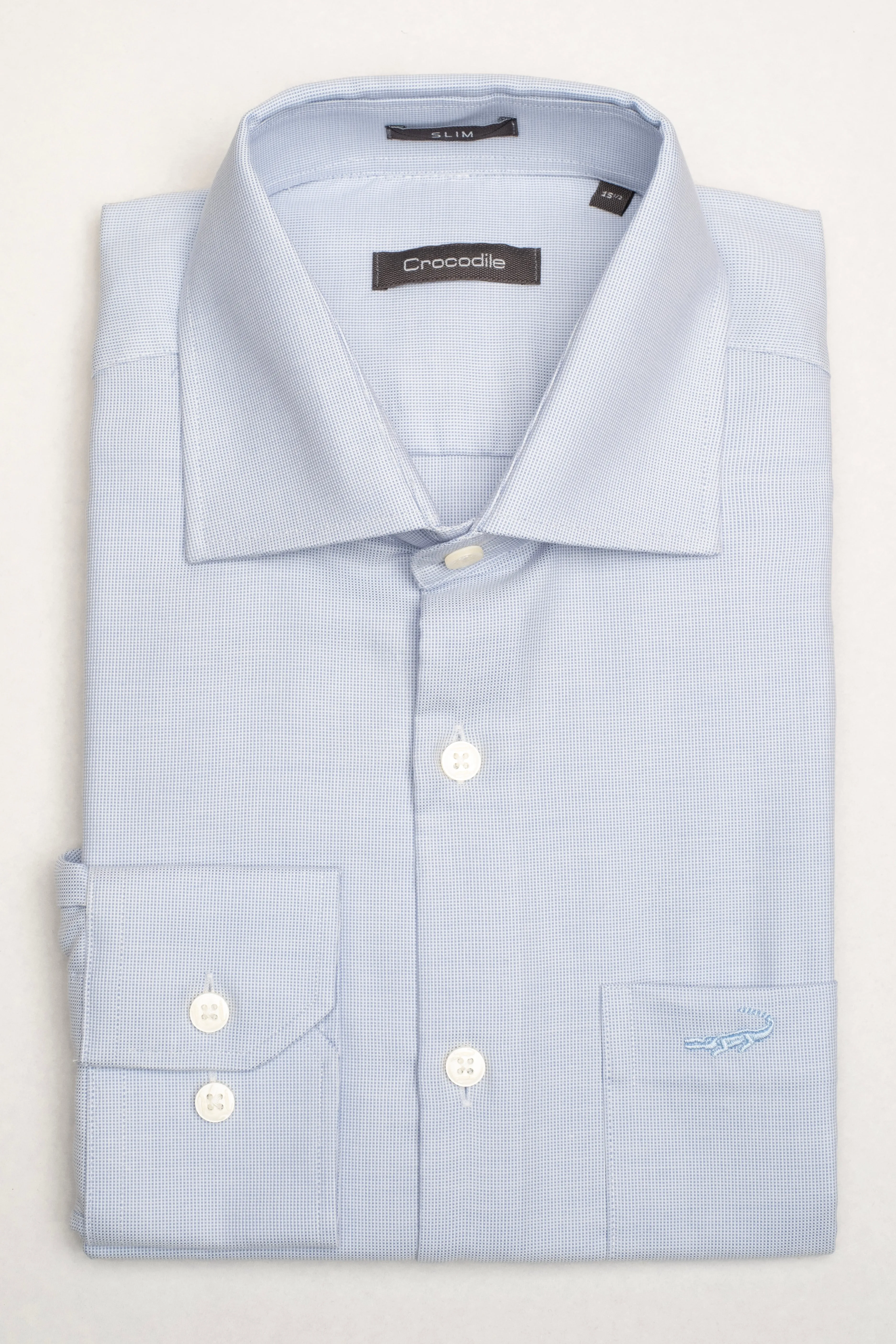 Crocodile Formal Seasonal Plain Slim Fit-Blue Yonder