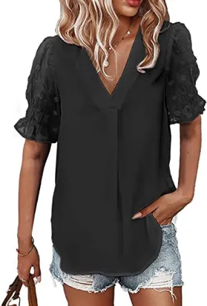 Fashion Chiffon Fur Ball Shirt