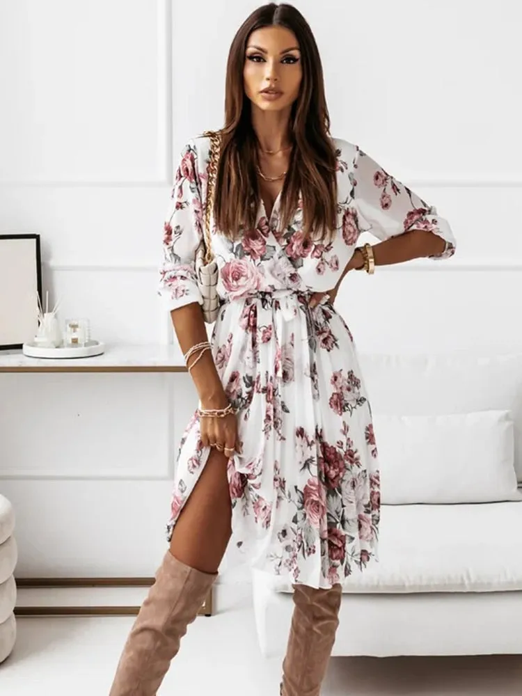Garden goddess mini foral dress