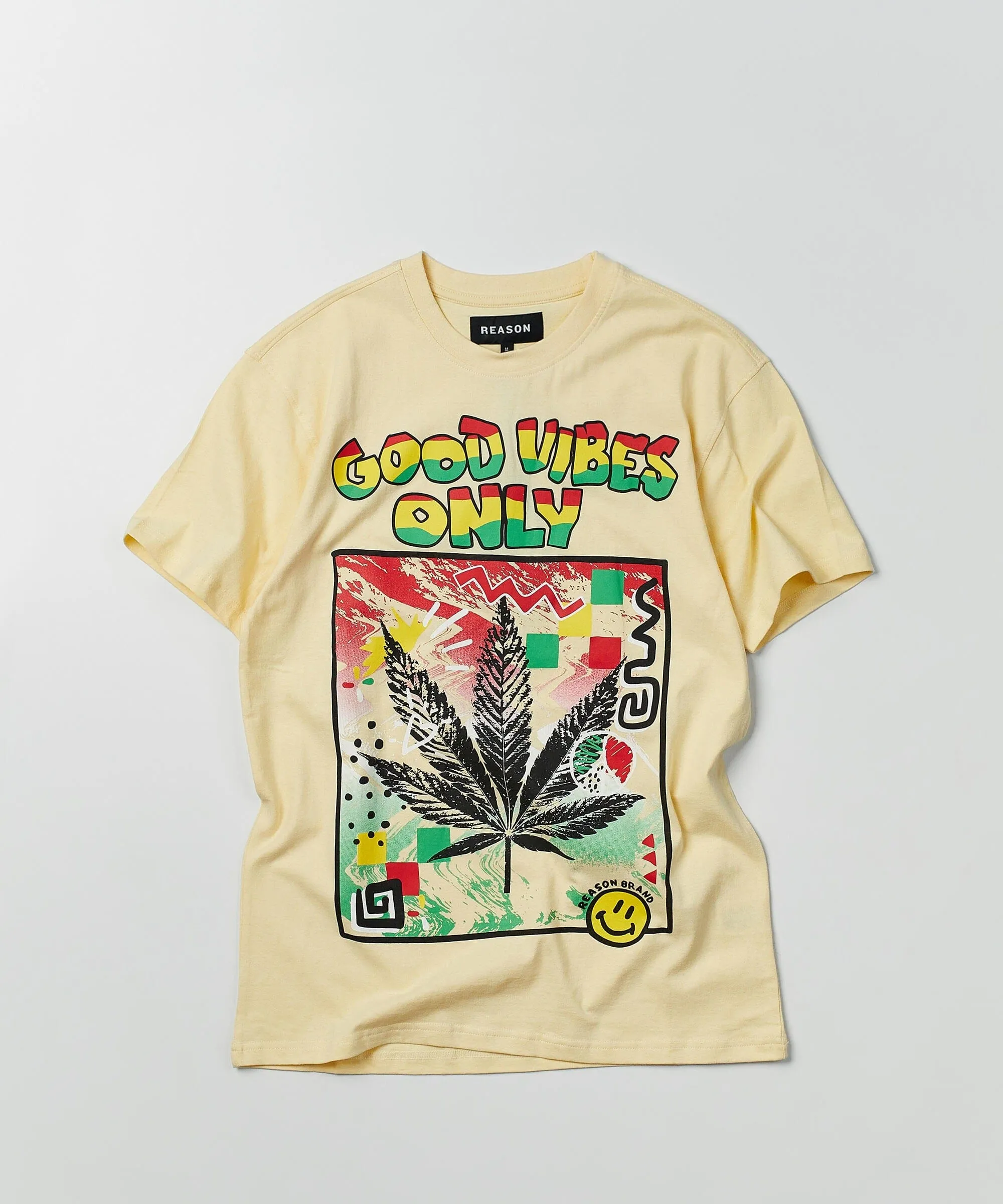 Good Vibes Only Short Sleeve Tee - Khaki