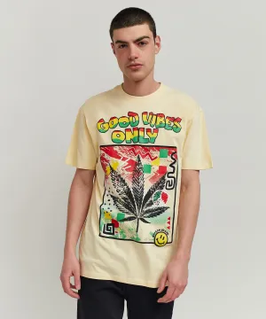 Good Vibes Only Short Sleeve Tee - Khaki