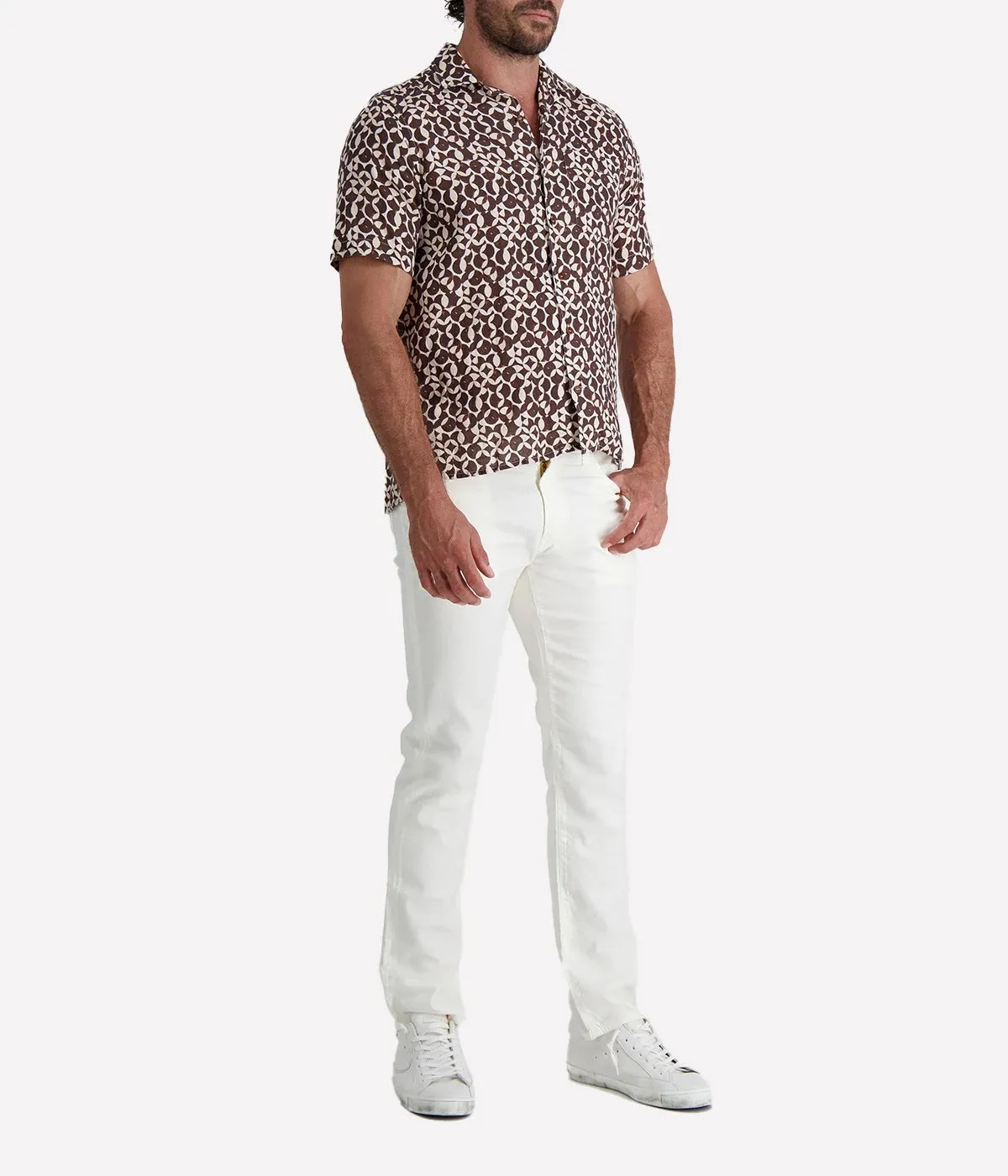 Hawaii Short Sleeve Shirt in Brown