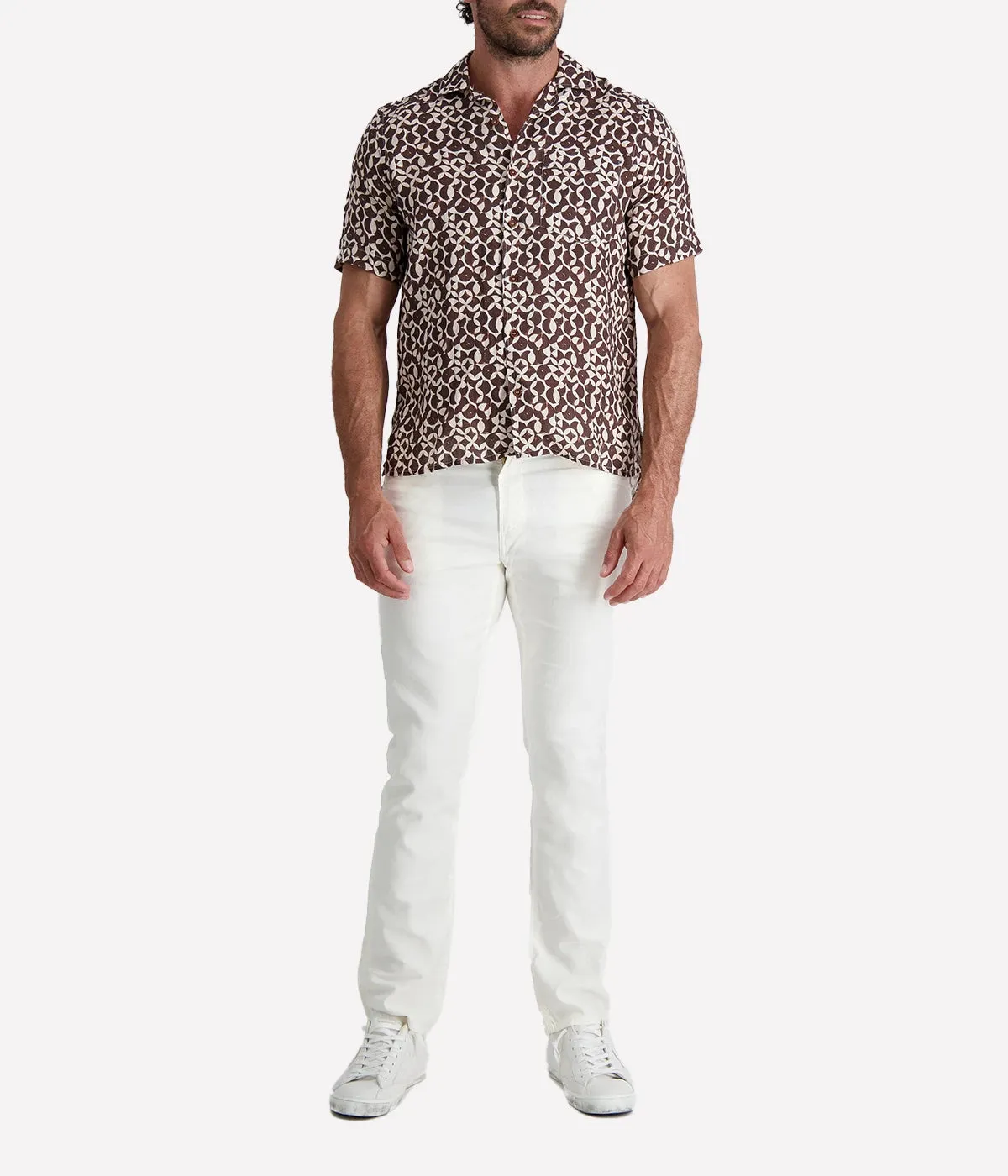 Hawaii Short Sleeve Shirt in Brown