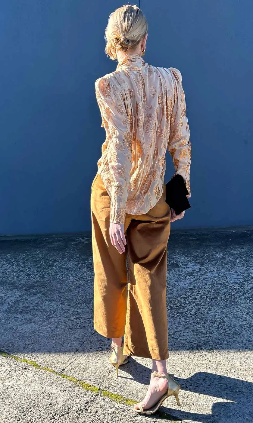 HOSS Dominique Shirt - Caramel Gold  Leaf