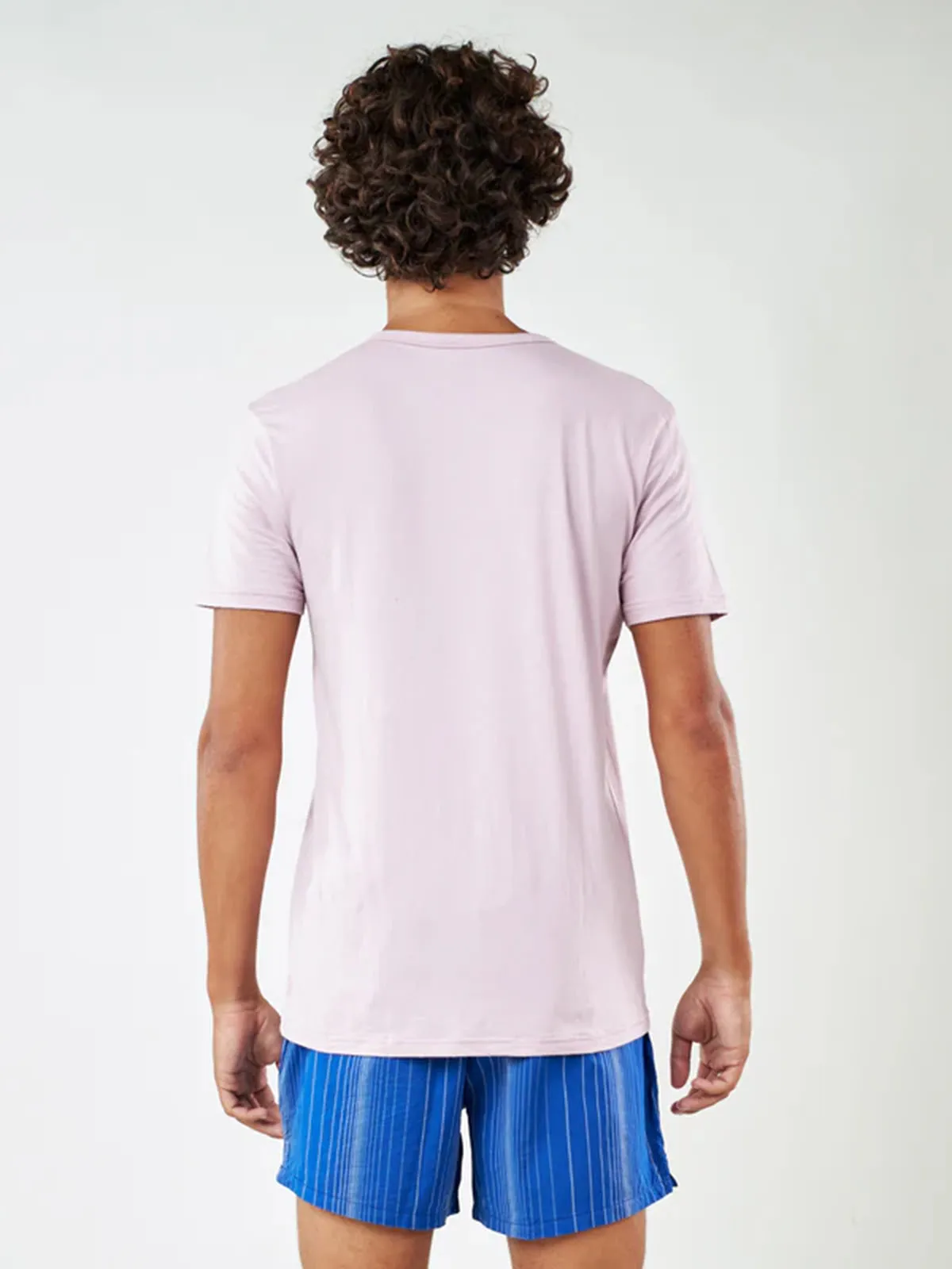 Luxury Modal Crew Neck Tee - Soft Lavender