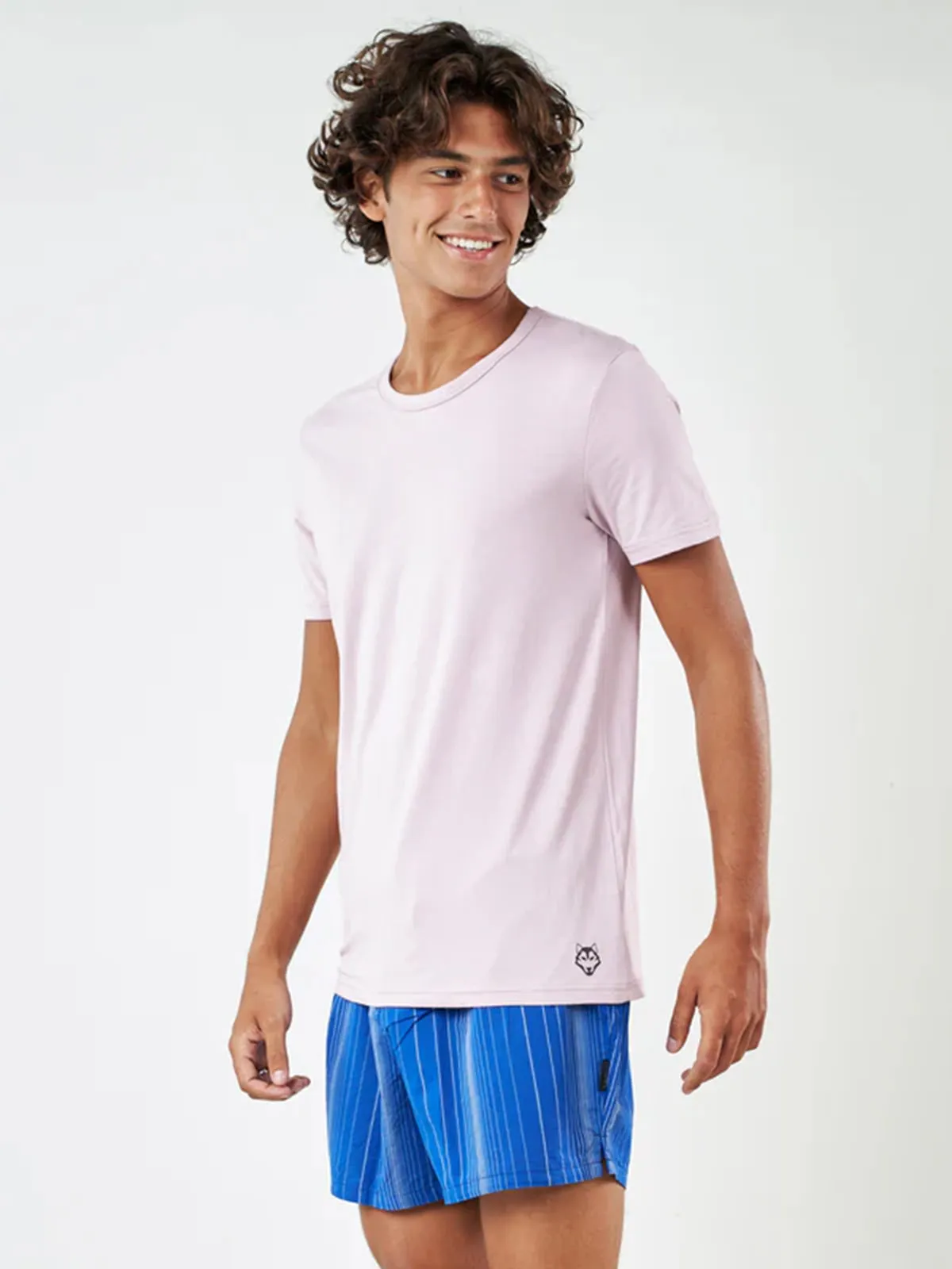 Luxury Modal Crew Neck Tee - Soft Lavender