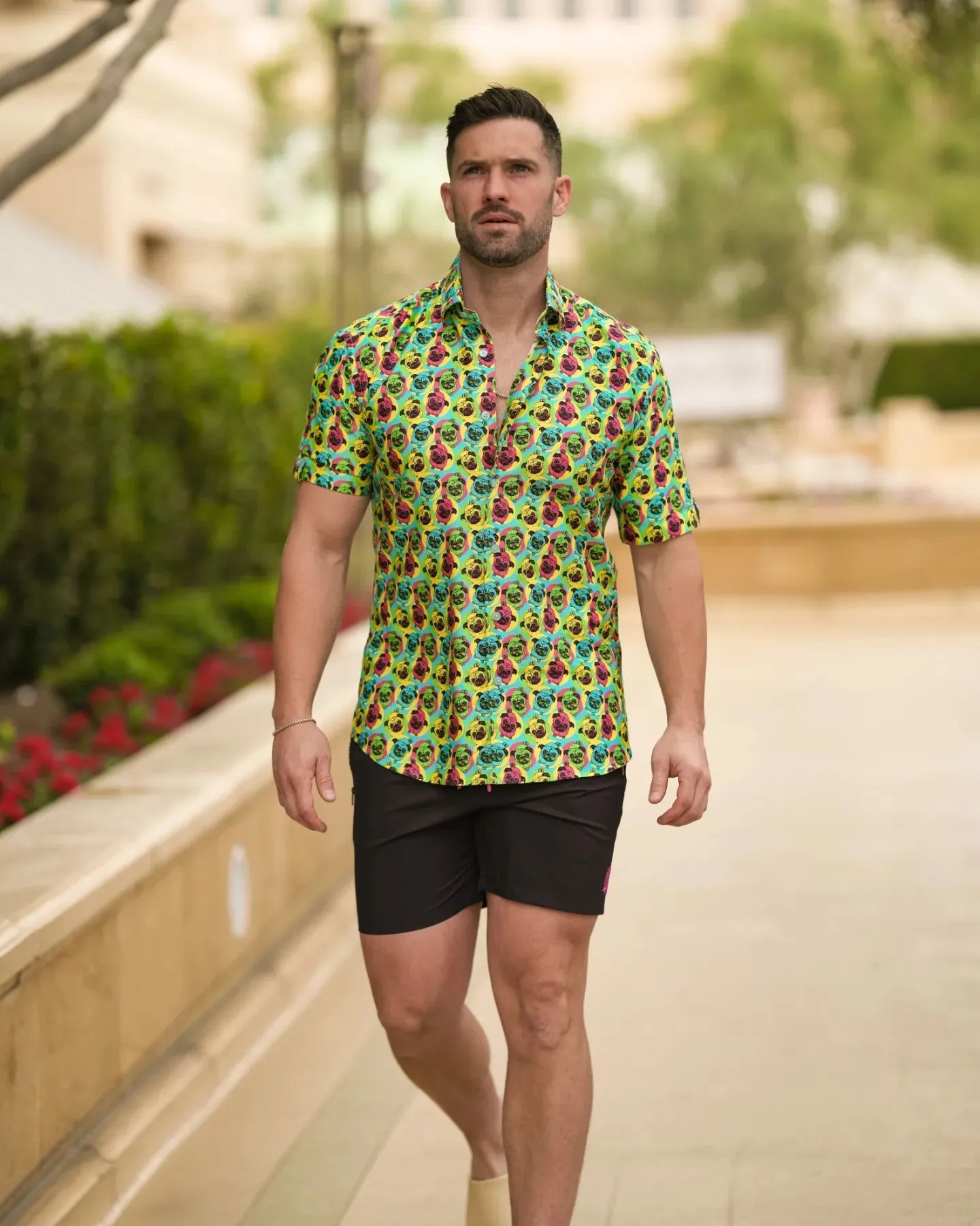 Maceoo Stretch Short-Sleeve Shirt | Galileo BubbleDog 15 Multi