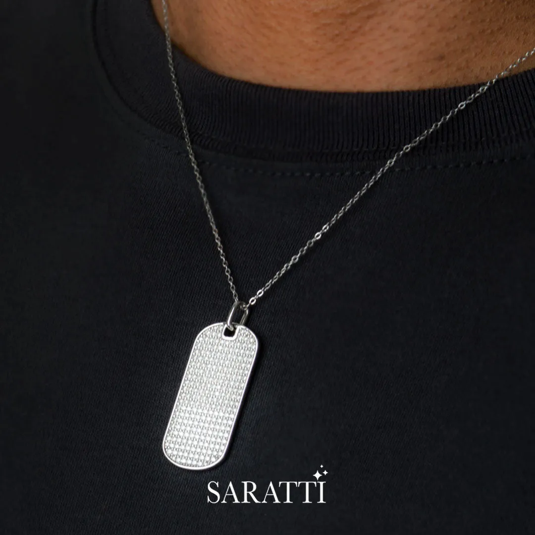 Men's Diamond Necklace Pendant 42 cm