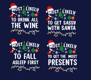 Most Likely To Matching Christmas Shirts