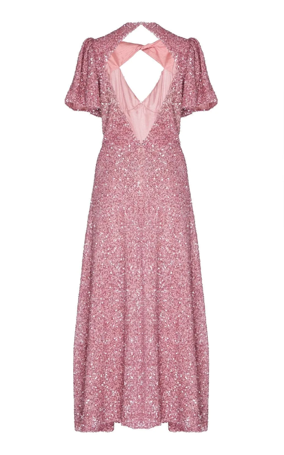 Ready To Wear Sequin Crystals Midi Dress