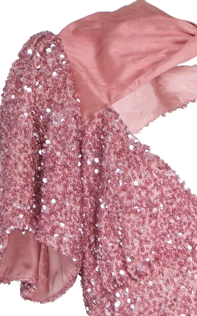 Ready To Wear Sequin Crystals Midi Dress