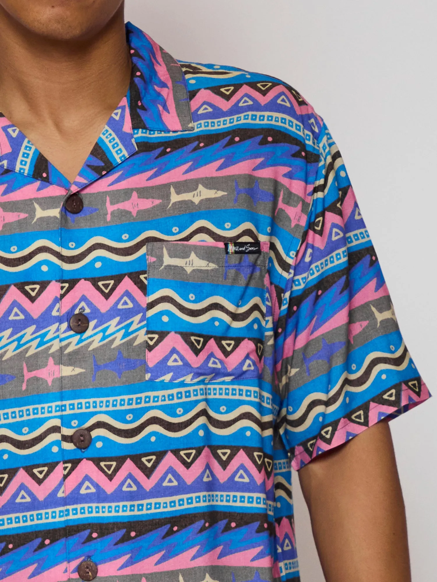 Stoker Button Up Shirt in Blue