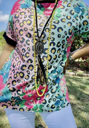 Tami Leopard Floral Top