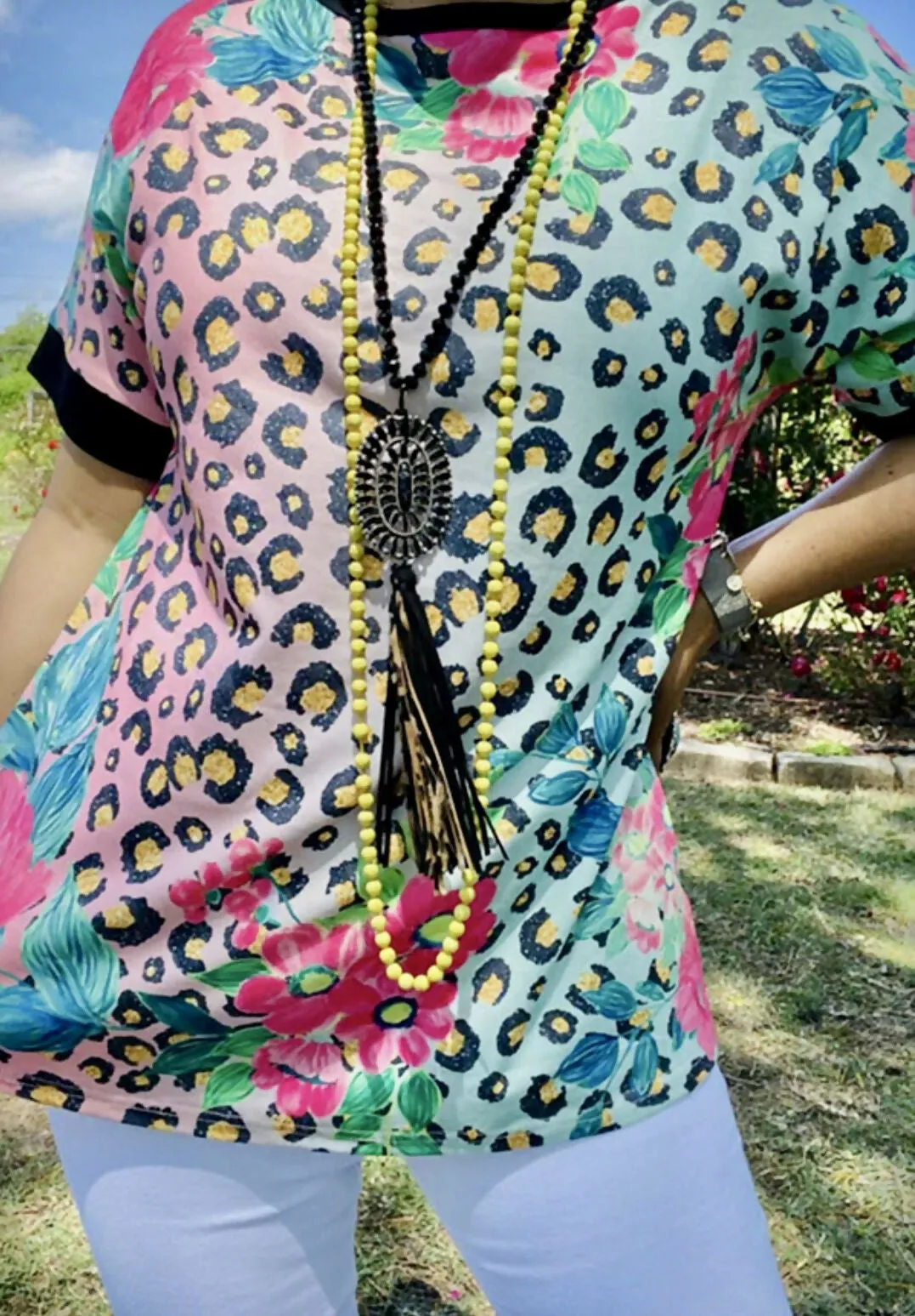 Tami Leopard Floral Top