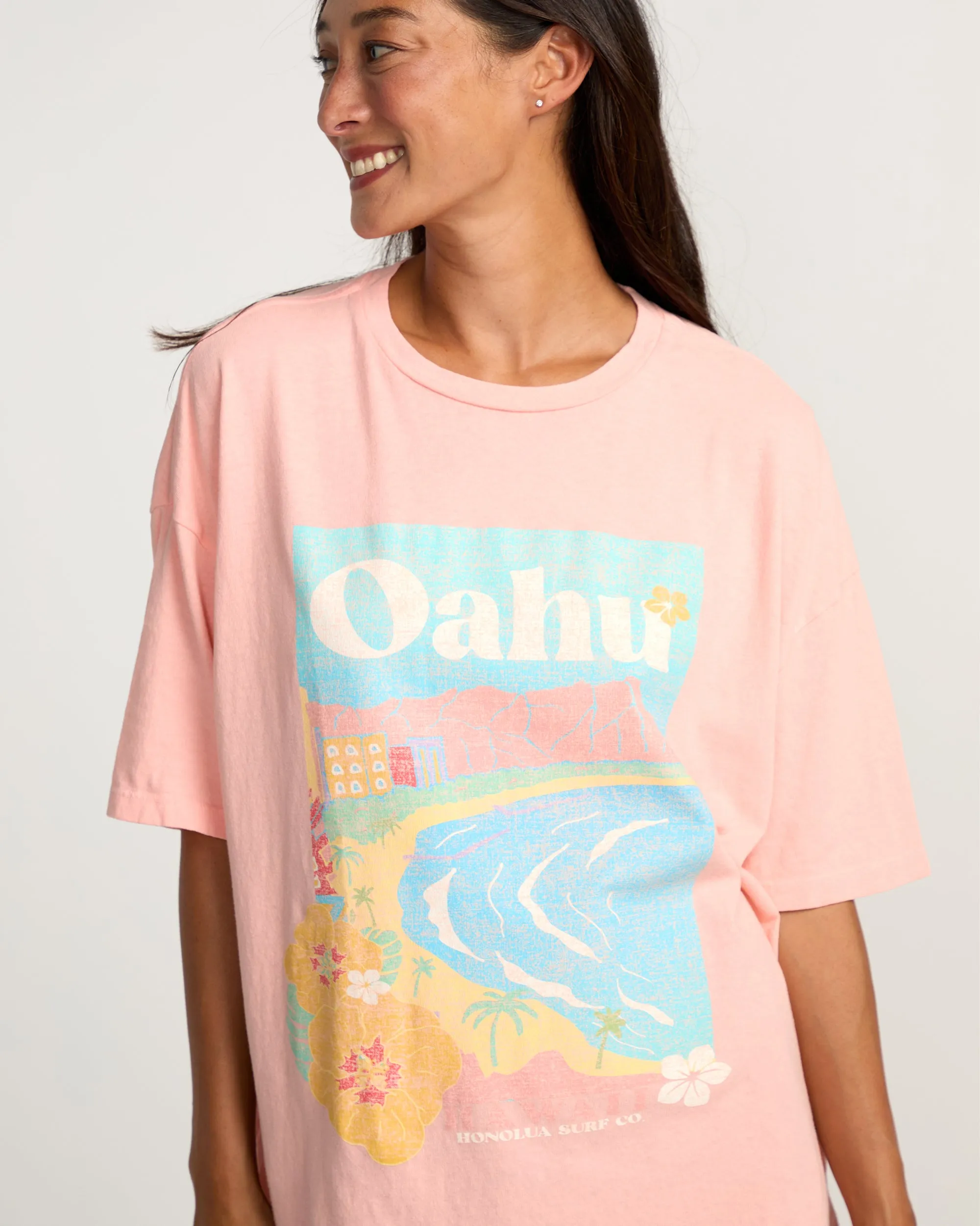 Womens Waikiki Short Sleeve Tee - Royal Hawaiian